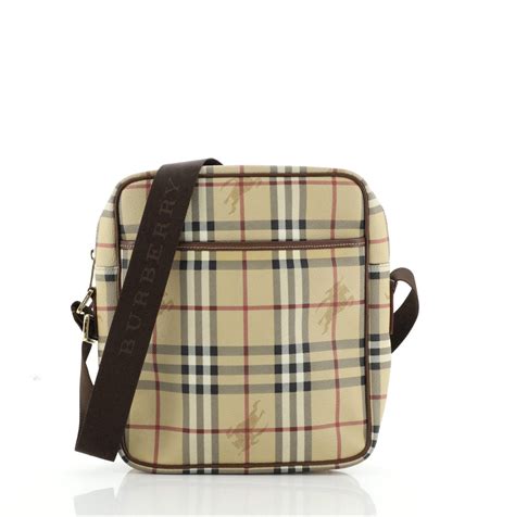 burberry vintage check messenger bag|Burberry vintage check shoulder bag.